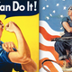 During the war, the poster on the left, painted by J. Howard Miller, was only on display for only two weeks. Norman Rockwell’s, on the other hand, was seen by millions.